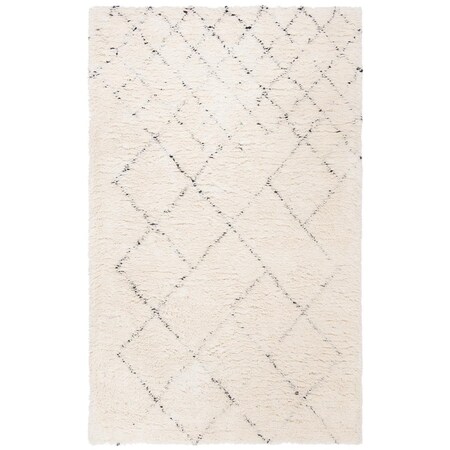 Safavieh 4 x 6 ft. Casablanca Abstract 100 Percent Wool Pile Rectangle Rug Ivory & Black CSB914A-4